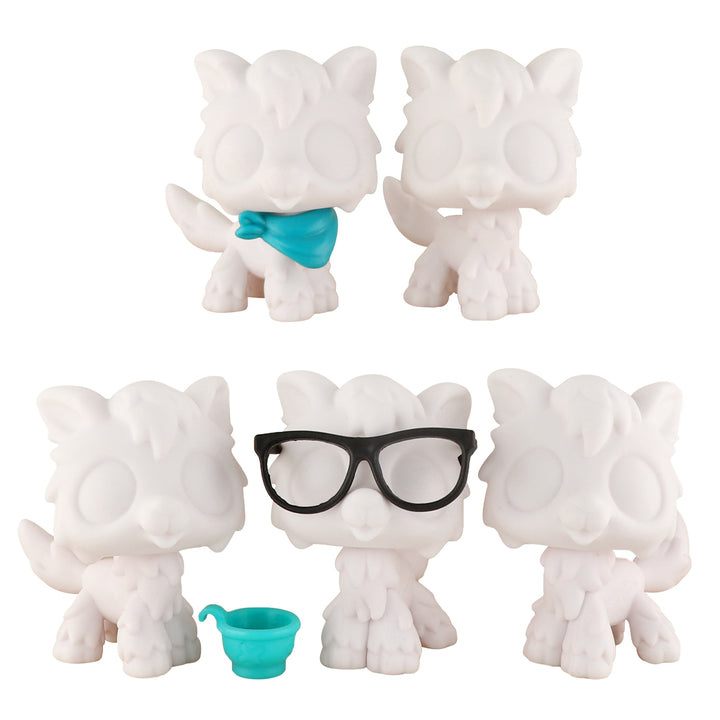 lps white timer wolf base pack of 5